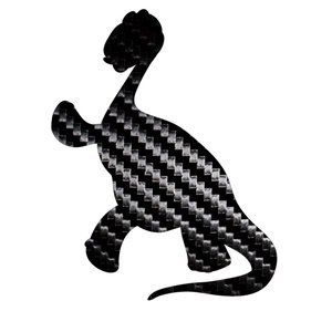 4 Pack Dinosaur Sticker Black Carbon Fiber Vinyl Decal Logo Laptop Window